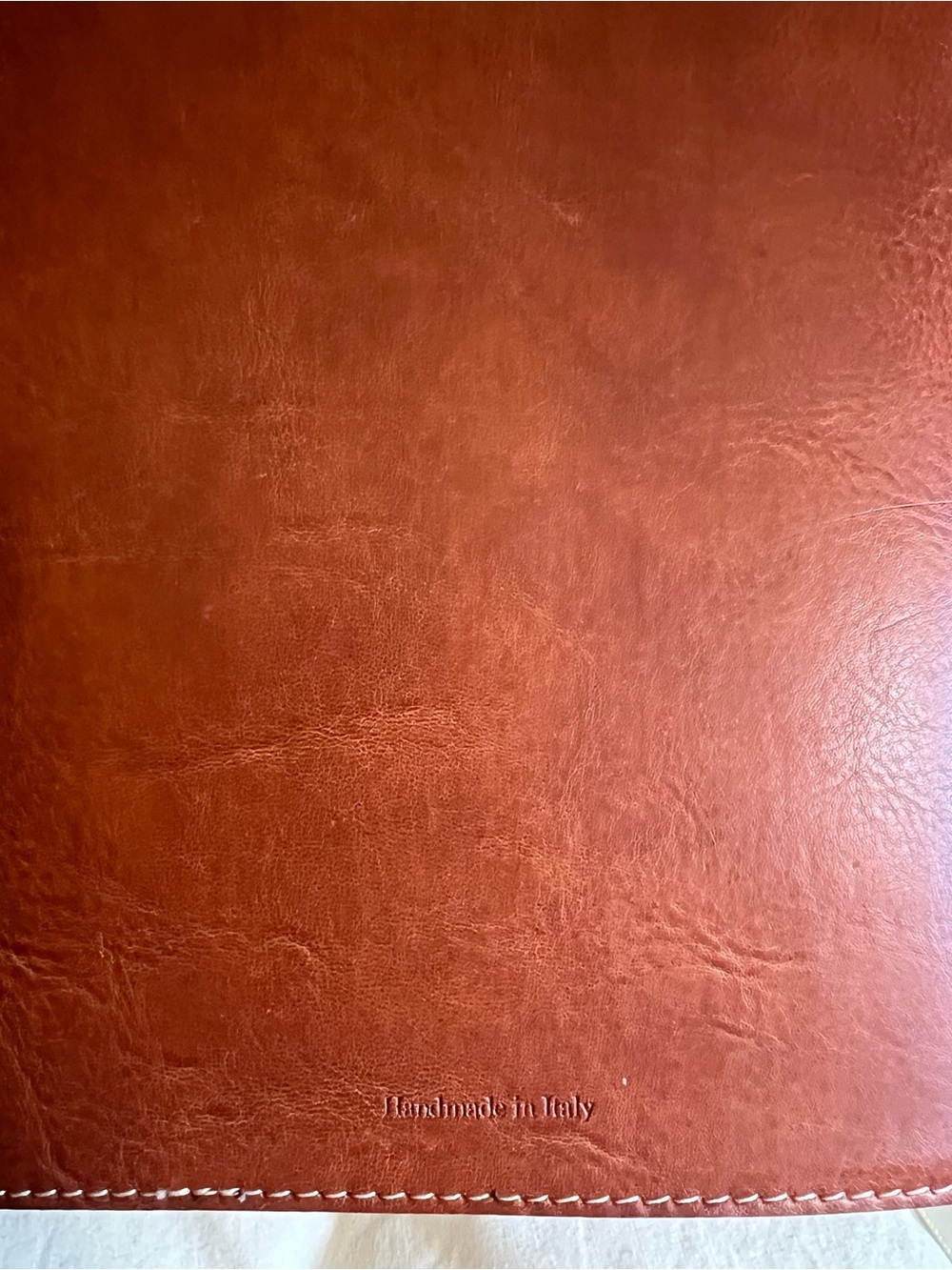 Handmade in Italy Brown Leather Notebook Cover